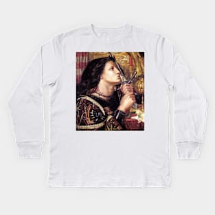 Joan of Arc - Dante Gabriel Rossetti Kids Long Sleeve T-Shirt